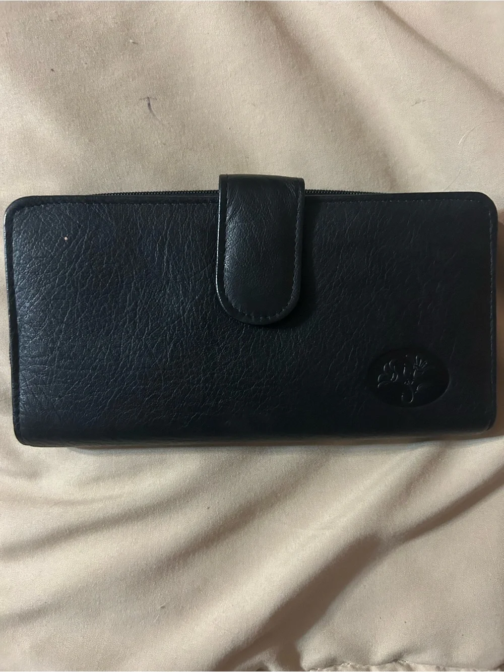 Buxton Black Leather Wallet with Branded ID Window